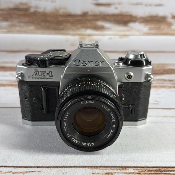 Canon AE-1 Program＋ FD 50mm Canon AE-1 Program 35mm SLR w/ 50mm FD Lens - Tested